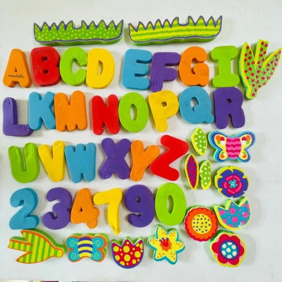 Foam Letters Numbers Flowers Butterfly Cactus Alphabet Kids Learning Educational - Picture 3 of 9